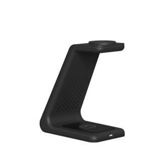 Tech-Protect A7 10W inductive charger in the form of a 3-in-1 stand for smartphone / headphones / smartwatch - black