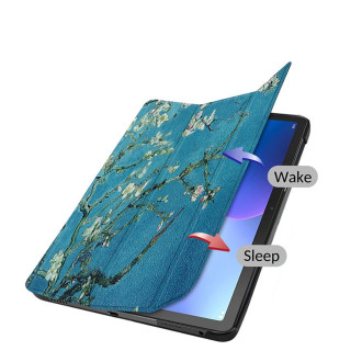 Tech-Protect SmartCase case for Lenovo Tab M10 Plus (3rd gen.) 10.6&quot; TB-125 / TB-128 - blue with sakura flowers