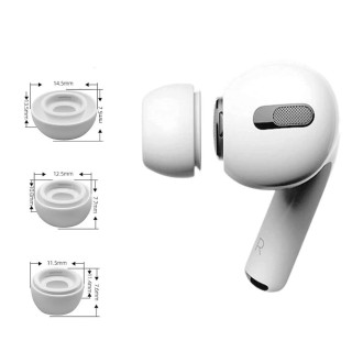 Tech-Protect Ear Tips for AirPods Pro 1 / 2 in sizes S / M / L - white (3 pcs.)