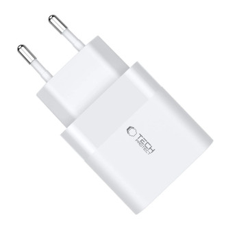 Tech-Protect C30W USB-C PD 30W / USB-A QC 3.0 network charger - white