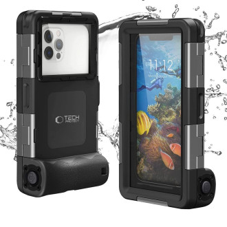 Tech-Protect Waterproof Case waterproof IPX8 for smartphones 4.7-6.7" - black