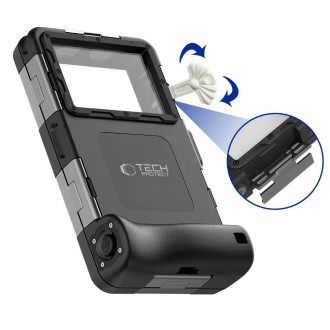 Tech-Protect Waterproof Case waterproof IPX8 for smartphones 4.7-6.7" - black
