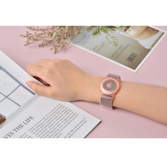 Tech-Protect Nylon Children´s Strap for Apple AirTag - Pink