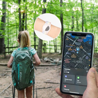 Tech-Protect Nylon Children´s Strap for Apple AirTag - Pink