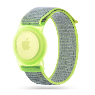 Tech-Protect Nylon Children´s Apple AirTag Strap - Lime