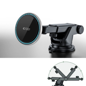 Tech-Protect A2 car phone holder with MagSafe 15W inductive charger for the cockpit - black