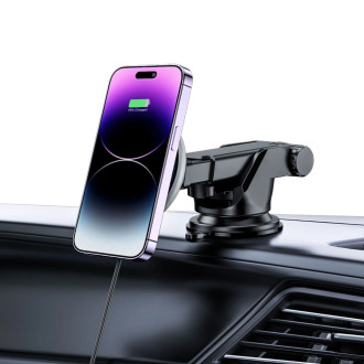 Tech-Protect A2 car phone holder with MagSafe 15W inductive charger for the cockpit - black
