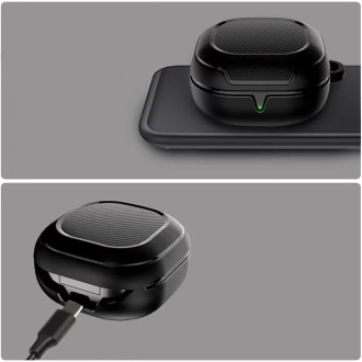 Tech-Protect Rough Carbon Case for Samsung Galaxy Buds FE / 2 Pro / 2 / Live / Pro - Black