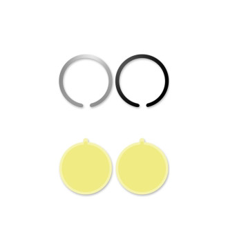 MagSafe Tech-Protect MetalPlate Ring Universal Magnetic - Black/Silver (2 pcs)