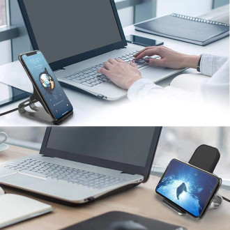Tech-Protect QI15W-S1 15W inductive charger in the form of a stand - black