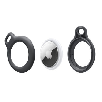 Tech-Protect Rough case for Apple AirTag with ring - black