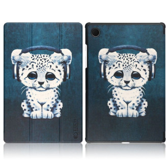 Tech-Protect SmartCase case for Samsung Galaxy Tab A8 10.5 X200 / X205 - blue with a cat