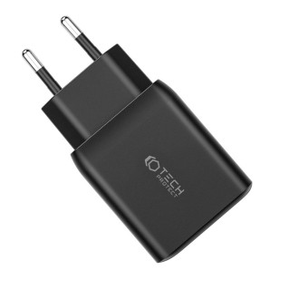 Tech-Protect C35W-2 mains charger 2x USB-C PD 35W - black