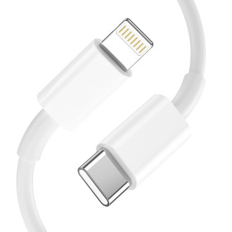 Tech-Protect C20W USB-C PD 20W / USB-A QC 3.0 network charger with USB-C / Lightning cable - white