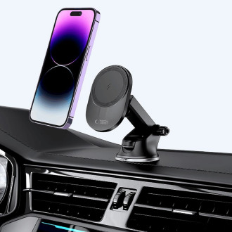Tech-Protect MM15W-V1 car phone holder with MagSafe 15W inductive charger for cockpit / air vent - black