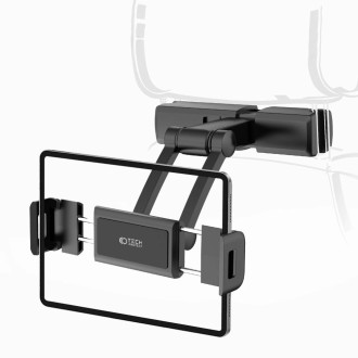 Tech-Protect V2 car holder for telescopic headrest for phone / tablet - black