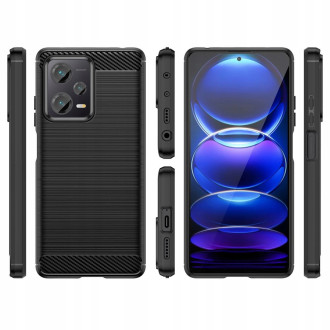 Tech-Protect TPUCarbon Case for Xiaomi Redmi Note 12 5G / Poco X5 5G - Black