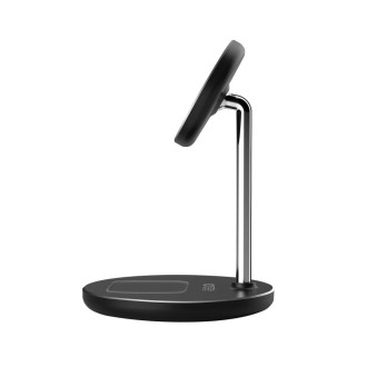 Tech-Protect QI15W-A21 inductive MagSafe 15W charger with 2in1 stand for smartphone / headphones - black