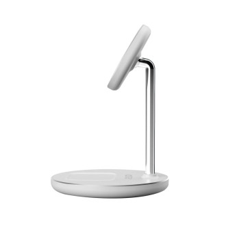 Tech-Protect QI15W-A21 inductive MagSafe 15W charger with 2in1 stand for smartphone / headphones - white