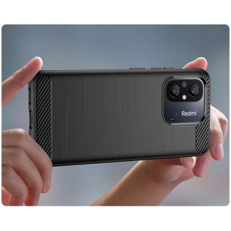 Tech-Protect TPUCarbon case for Xiaomi Redmi 12C - black