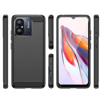 Tech-Protect TPUCarbon case for Xiaomi Redmi 12C - black