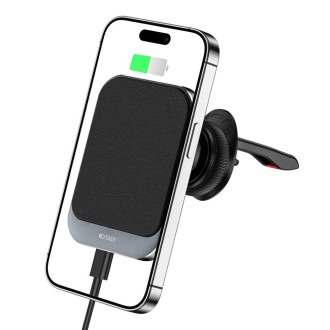 Tech-Protect MM15W-V2 car phone holder with MagSafe 15W inductive charger for air vent - black