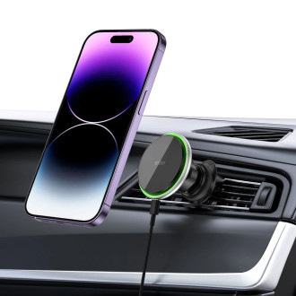 Tech-Protect MM15W-V3 car phone holder with MagSafe 15W inductive charger for air vent - black