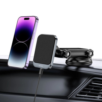 Tech-Protect MM15W-V2 car phone holder with MagSafe 15W inductive charger for the cockpit - black