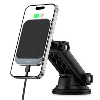 Tech-Protect MM15W-V2 car phone holder with MagSafe 15W inductive charger for the cockpit - black