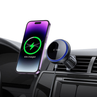 Tech-Protect MM15W-V4 car phone holder with MagSafe 15W inductive charger for air vent - black