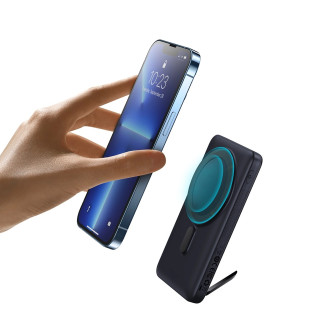 Baseus Magnetic Bracket power bank with wireless charging MagSafe 10000mAh 20W navy blue (PPCX000003) + USB Type C cable Baseus Xiaobai Series 60W 0.5
