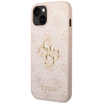 Guess 4G Big Metal Logo case for iPhone 15 Plus - pink