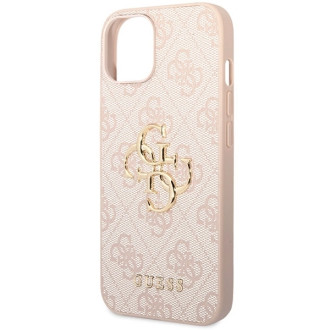 Guess 4G Big Metal Logo case for iPhone 15 Plus - pink
