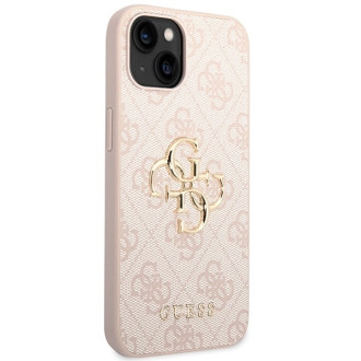 Guess 4G Big Metal Logo case for iPhone 15 - pink