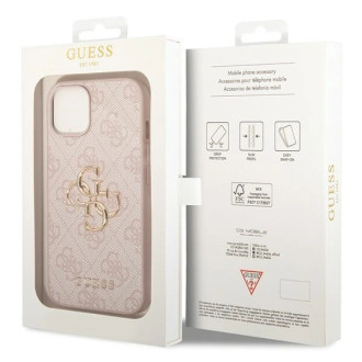 Guess 4G Big Metal Logo case for iPhone 15 - pink
