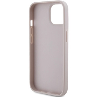 Guess Leather 4G Triangle Strass case for iPhone 15 - pink