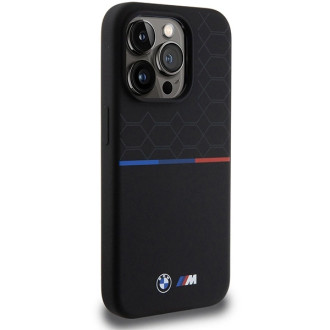 BMW M Silicone Pattern MagSafe case for iPhone 15 Pro - black