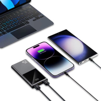 Powerbank Tech-Protect PB12 10000mAh 22.5W 2x USB-A / USB-C / Lightning with USB-C / USB-A cable - gray