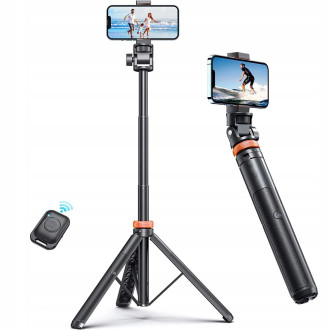 Tech-Protect L03S Bluetooth selfie stick with remote control, tripod up to 148cm and 180 head - black