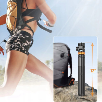 Tech-Protect L03S Bluetooth selfie stick with remote control, tripod up to 148cm and 180 head - black