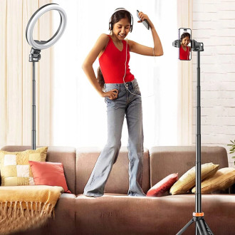 Tech-Protect L03S Bluetooth selfie stick with remote control, tripod up to 148cm and 180 head - black