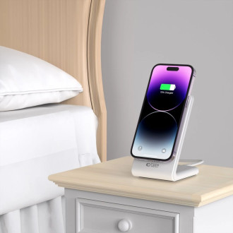 Tech-Protect QI15W-A23 inductive MagSafe 15W charger in the form of a stand - white