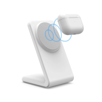 Tech-Protect QI15W-A23 inductive MagSafe 15W charger in the form of a stand - white