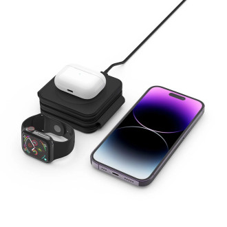 Tech-Protect QI15W-A24 inductive MagSafe 3in1 charger for smartphone / AirPods / Apple Watch - black