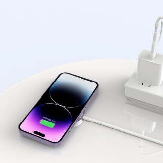 Tech-Protect QI15W-A25 inductive MagSafe 15W charger with USB-A / USB-C cable - white