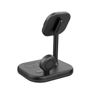 Tech-Protect QI15W-A27 3in1 inductive charger with stand with MagSafe for smartphone / Apple Watch / AirPods - black