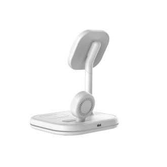 Tech-Protect QI15W-A27 3in1 inductive charger with stand with MagSafe for smartphone / Apple Watch / AirPods - white