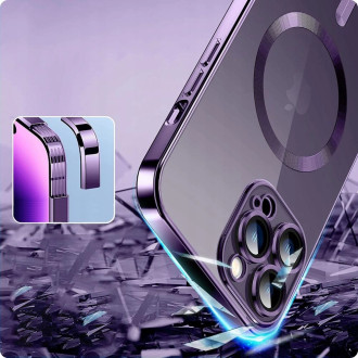 Tech-Protect MagShine Line MagSafe case for iPhone 14 Pro Max - purple