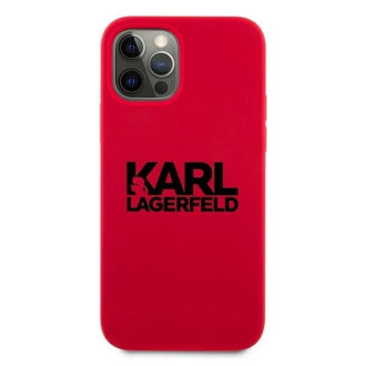 Karl Lagerfeld KLHCP12MSLKLRE iPhone 12/12 Pro 6,1" Silicone Stack Logo czerwony/red