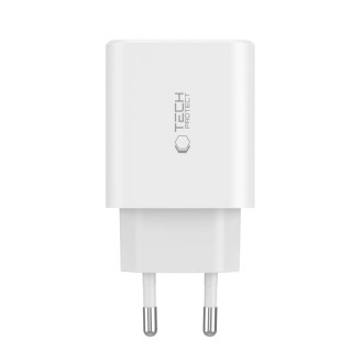 Tech-Protect NC30W network charger 2x USB-C PD 30W / USB-A QC 3.0 - white
